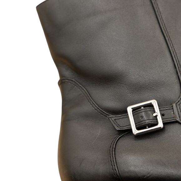 Vintage Kenneth Cole Reaction "Very Cool" Black Leather Womens Boot 8.5M - Picture 2 of 13